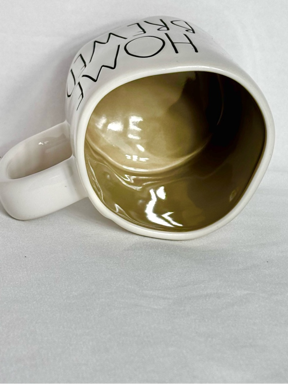 Rae Dunn White "Home Brewed" Ceramic Coffee Mug - Picture 3 of 4
